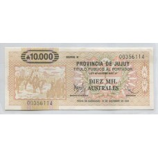ARGENTINA EC. 024 BONO BILLETE DE EMERGENCIA JUJUY